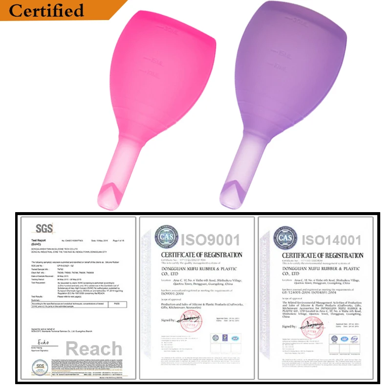 Medical Silicone Collector Menstrual Cup Menstruation Cup Discharge Valve Copa Mestrual Cup Women Vaginal Period Cup New Design