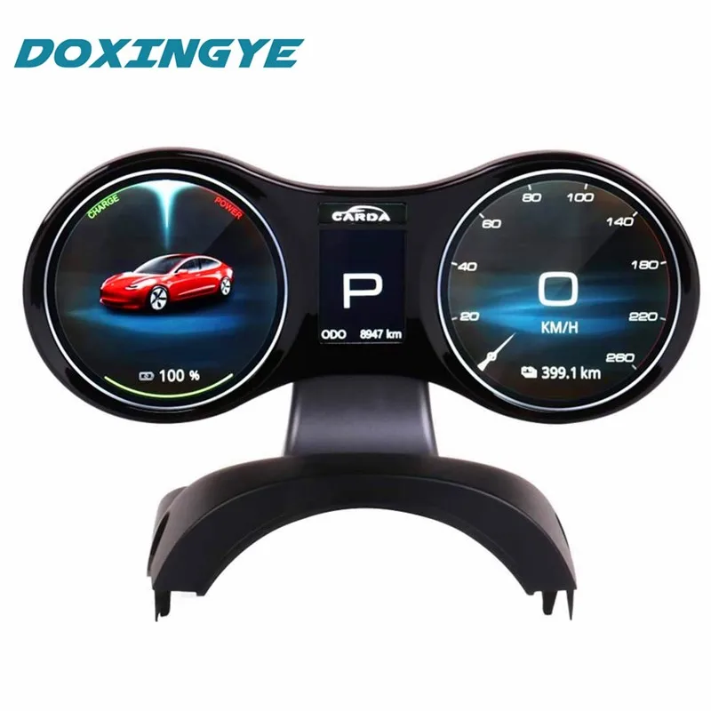 US $568.99 DOXINGYE Multifunction Car LCD Cluster Instrument Digital Display Gauges Modification Dashboard Panel For Tesla Model Y Model 3
