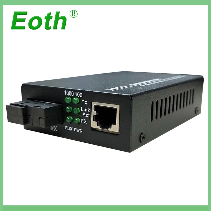Eoth 1 пара gigabit fibra оптический к rj45 UTP медиаконвертер 1310/1550 волоконно-Волоконный коммутатор ethernet оптоволоконный прерыватель