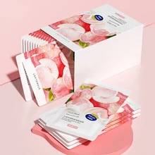  Peach Niacinamide Sleep Mask Shrink Pore Brushing Facial Mask Moisturizing Disposable Mask Firming Brighten Skin 10/30 pcs/lot 