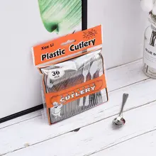 Безопасная одноразовая пластиковая ложка, мини ложка для мороженого, десертная ложка, ковш для Западной свадебной вечеринки, столовые приборы кухонные принадлежности, инструмент