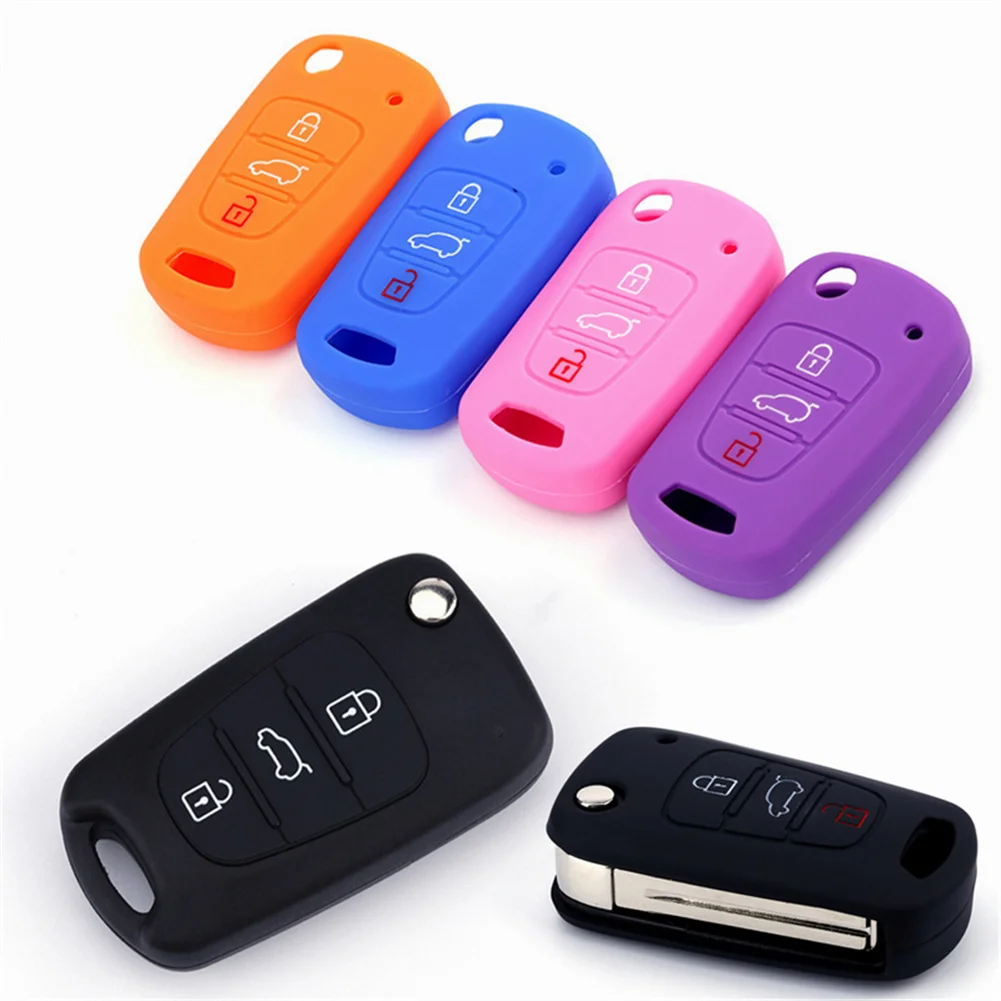 Car Styling Key Case Cover Silicone Remote Skin Holder Fob For Kia Rio K2 K5 Soul Venga Picanto Sorento Ceed Sportage Cerato | Автомобили