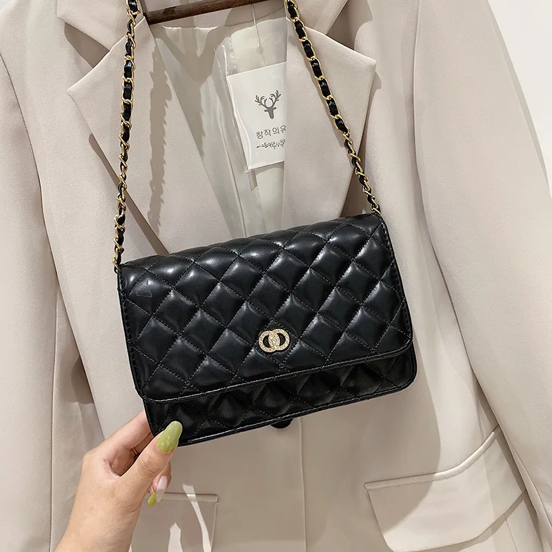 

Luxury Women Bag Cross Body Designer Diamond Lattice with Diamond Decor Hasp Leather Flap Chain Shoulder Handbags Cosmetic Bags