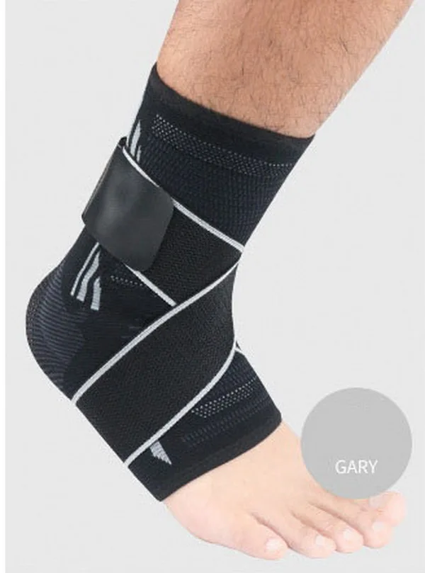 2 Fascette Per Piede E Caviglia Kinetic Evolution - Compressione Sportiva, Antiscivolo, Traspiranti - Per Calcio, Corsa, Basket - Taglia M, Nero - 2