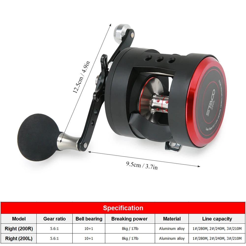 

10+1 BB Fishing Reel Left/Right 5.6:1 Trolling Reel Drum High Power Max Drag To 8Kg Fishing Reels For Carp Pesca smooth casting
