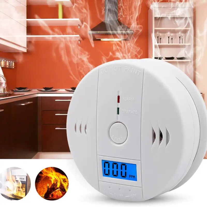 

Home Security 85dB Warning High Sensitive LCD Photoelectric Independent CO Gas Sensor Carbon Monoxide Poisoning Alarm Detector