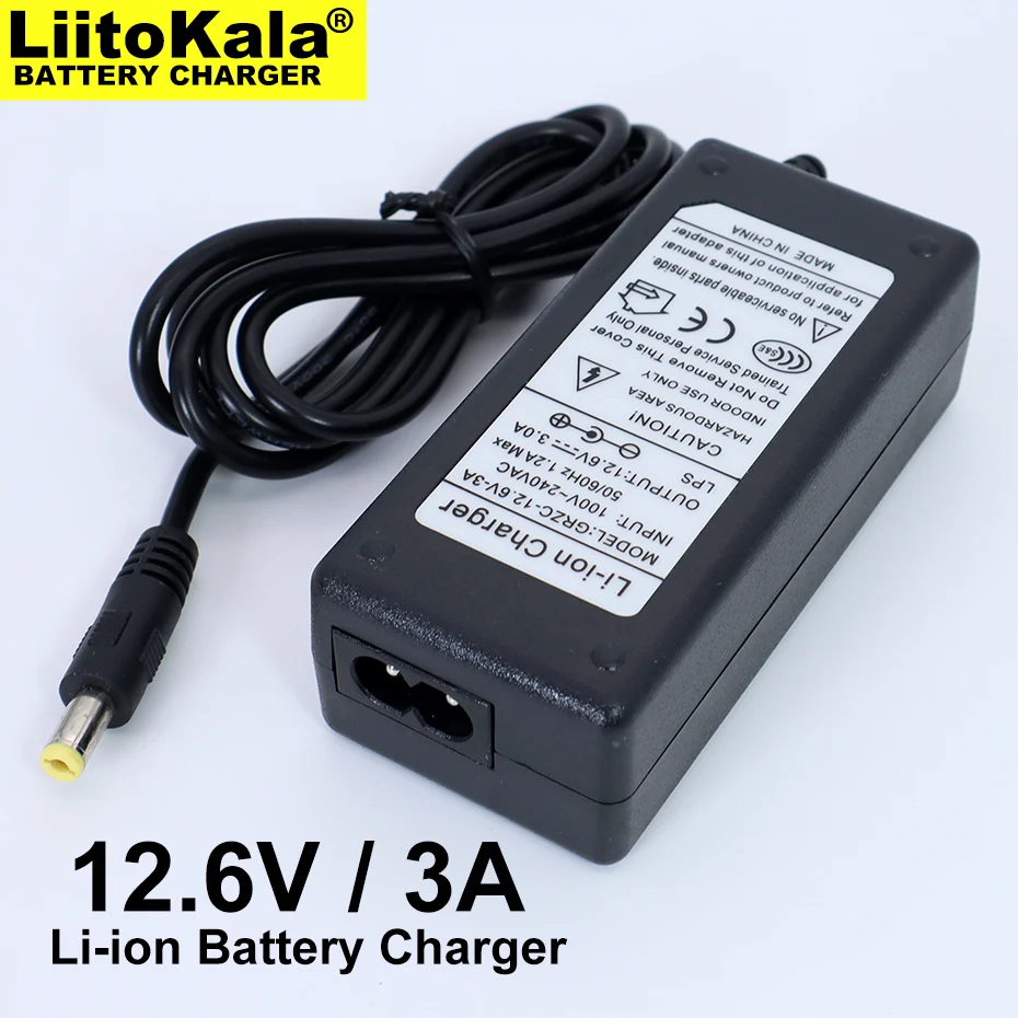 Зарядное устройство для литиевых батарей Liitokala 12 6 в 3 А В 5 5*2 1 мм|battery charger|lithium battery