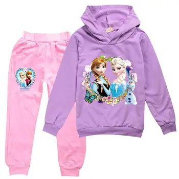 

Disney Elsa Toddler Girls Clothes Sets Fall Long Sleeve Hoodies Pants Sets Children Outfits Kids Frozen Christmas Clothing