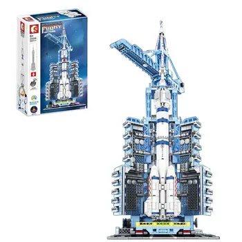 

2221Pcs MOC Aerospace Technology Space Series Rocket Launching Base Bricks Small Particle DIY Building Block Creative Gift