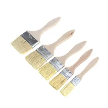 

5PCS Paint Brushes With Wooden Handle For Wall And Furniture Paint