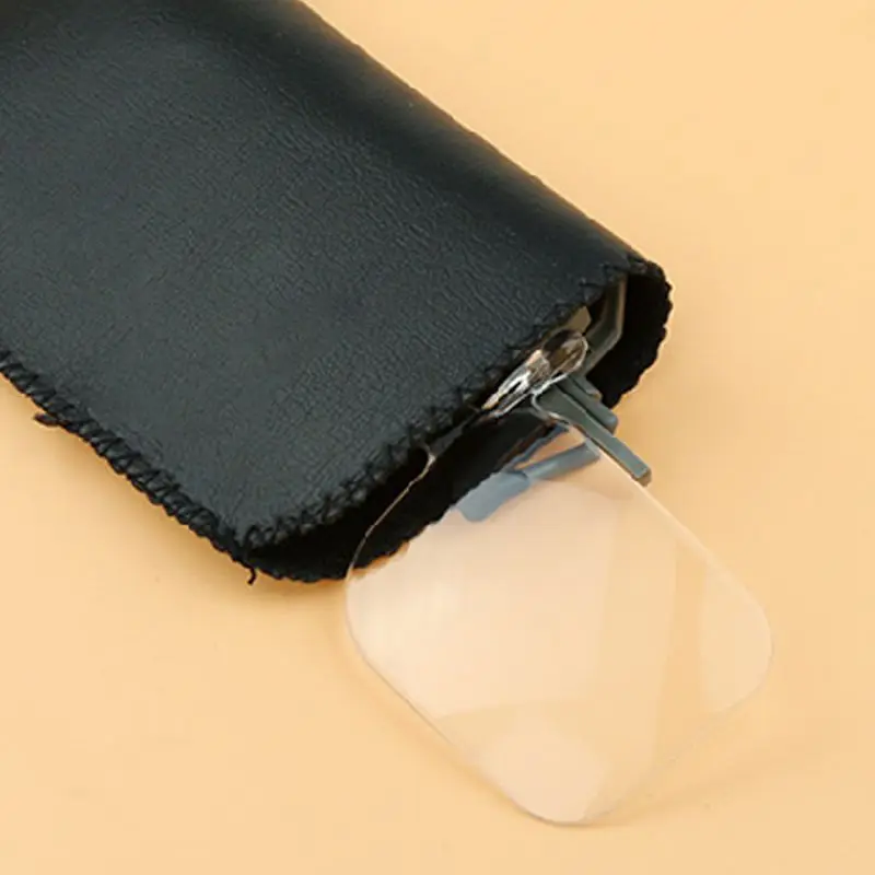 Portable Frameless Magnifier Folding Handfree Clip On Clear Magnifying Glasses HD Lens Precise Eyeglasses Jewellery Appraisal