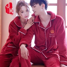 Зимний фланелевый пижамный комплект для мужчин из 2 предметов, толстый флисовый пижамный комплект для пары, Повседневная Домашняя одежда, пижама Hombre, теплые пижамы для мужчин, XXXL