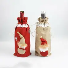 Новинка, рождественские украшения, бар, Рождественский канун, ресторан, креативный винный набор, рождественские винные бутылки, набор, вечерние украшения стола