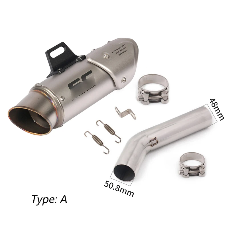 For 2006-2007 Suzuki GSXR600 GSXR750 Motorcycle Exhaust Pipe Mid Slip On 51 mm Escape No Db Killer Delete Replace Catalyst