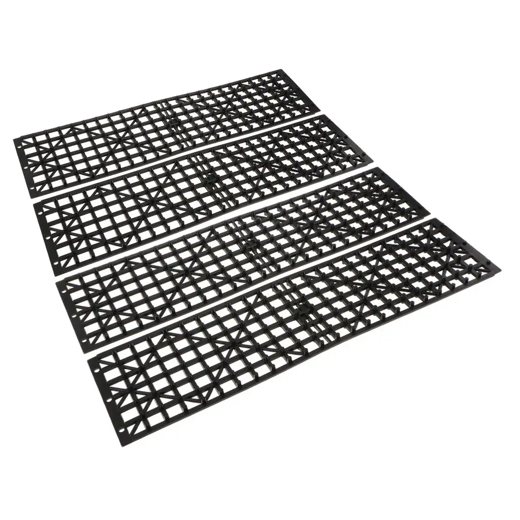 Automotive Plastic Staples 4pcs Non-slip Auto Traction Mats Plastic Tire Anti Skid Plate Emergency Pads
