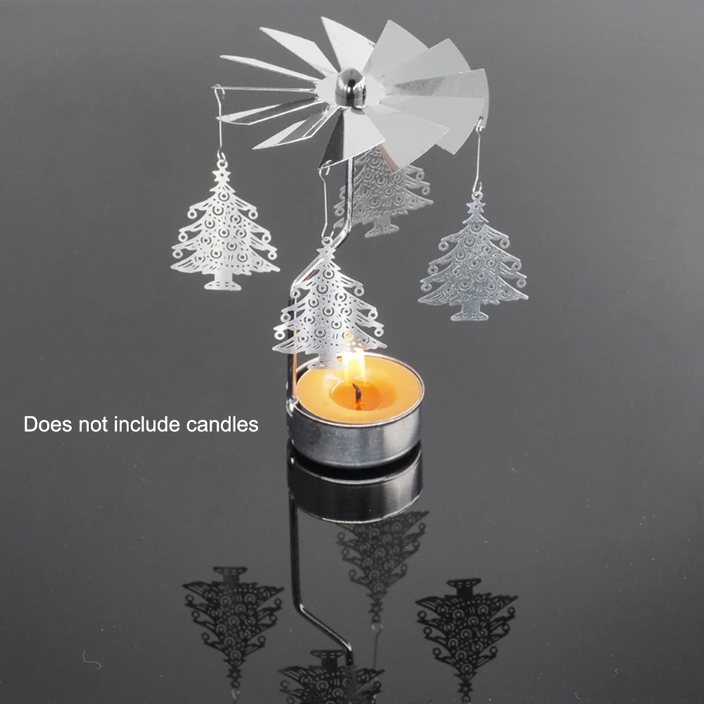 Подсвечник свечи свечи светодиодные Романтический вращающийся подсвечник чайный легкий металлический подсвечник Подставки для свечек-таблеток для искусственный цветы Декор подарок - Цвет: Silver2