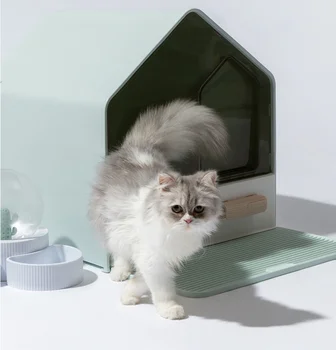 

Simple Fully Closed Frosted Skylight Big Space Anti Odor And Anti Splash Drawer Type PP Cat Litter Basin Pet Supplies