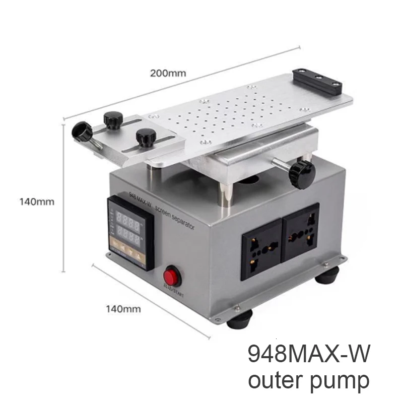 Мини-ротационный ЖК-сепаратор нагревательная пластина станция для Мобильный телефон плоский экран стекло разделительная машина отделяющая Инструменты для ремонта - Цвет: 948MAX -W