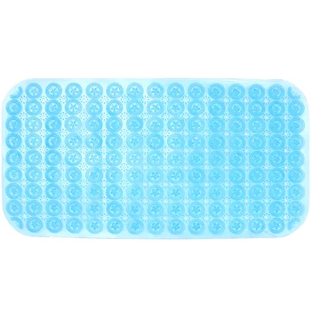 

PVC Anti-Slip Bathtub Mat Bath Mat Shower Mat with Strong Suction Cups (Blue)