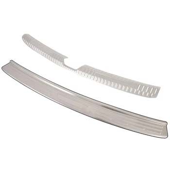 

For Hyundai Sonata 2020 Stainless Rear Boot Trunk Inner & Outer Bumper Protector Guard Sill Plate Cover Car Accessories