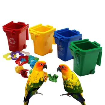 

Parrot Training Color Sorting Bin Puzzle Toys Bird Educational Teaching Tool Box 67JB