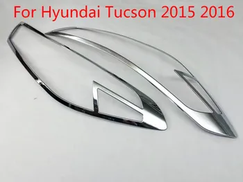 

ABS Chrome Front Head Light Lamp Cover Trim Front Head Light Cover For Hyundai Tucson 2015 2016 2017 2018 Car-styling
