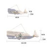 Creative Retro Mediterranean Log Color Whale Ocean Beach Marine Style Ornaments Decorative Home Wall Window Pendant Wooden Deco 2