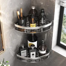 

Punch-Free Bathroom Shelf Corner Shelves Shower Storage Rack Kitchen Storage Organizer For Kitchen Accessories Bathroom Set
