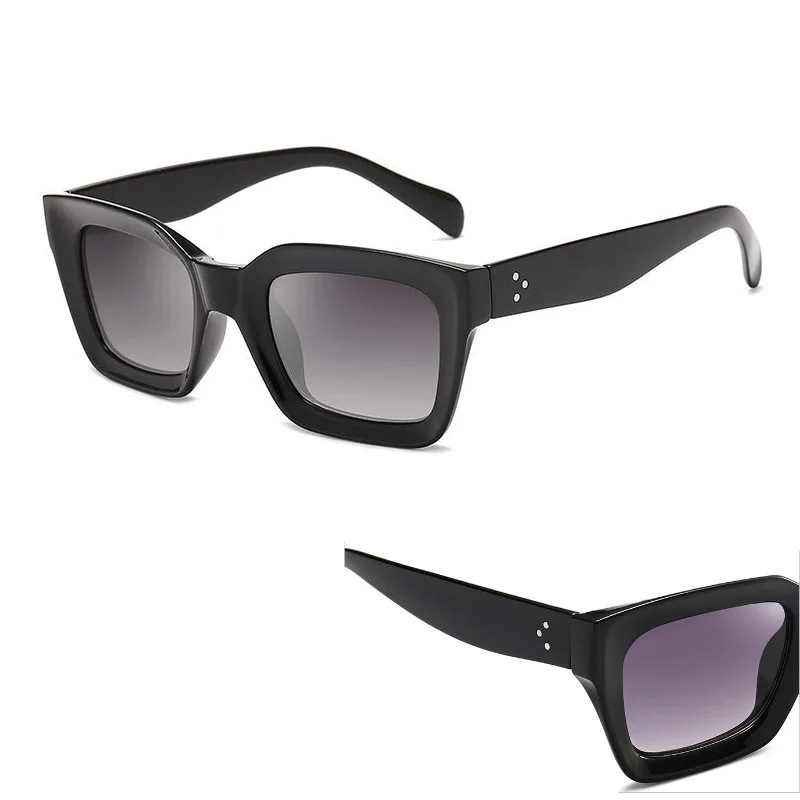 Роскошные Брендовые женские солнцезащитные очки oculos feminino квадратная оправа очки ретро заклепки Солнцезащитные очки женские Glasse UV400