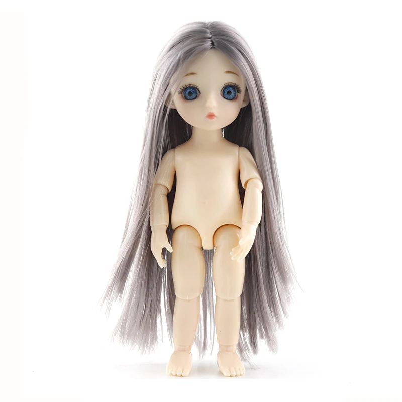 New 13 Movable Jointed Dolls Toys Mini 16cm BJD Baby Girl Boy Doll Naked Nude Body Fashion Dolls Toy for Girls Gift 8