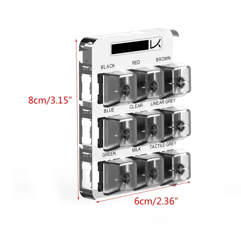 

Transparent Lettering Keycaps Testing Tool Cherry 9 MX Switches Keyboard Tester