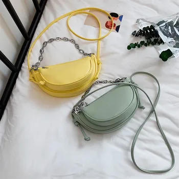 

Brand Original Design Texture Bag Handheld Textured Bag Women 2020 New Fashion Chain Shoulder Messenger Bag Saddle Bag