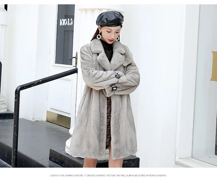 new female mink fur coat jacket suit collar whole mink 1008
