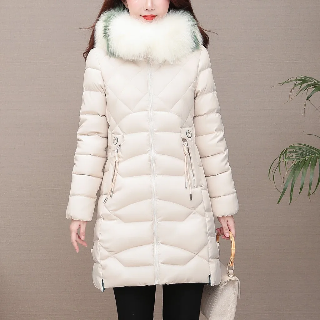 Зимнее пуховое пальто куртка женская с капюшоном Толстая теплая Свободная куртка Женское пальто с длинным рукавом верхняя одежда пальто женские куртки#910