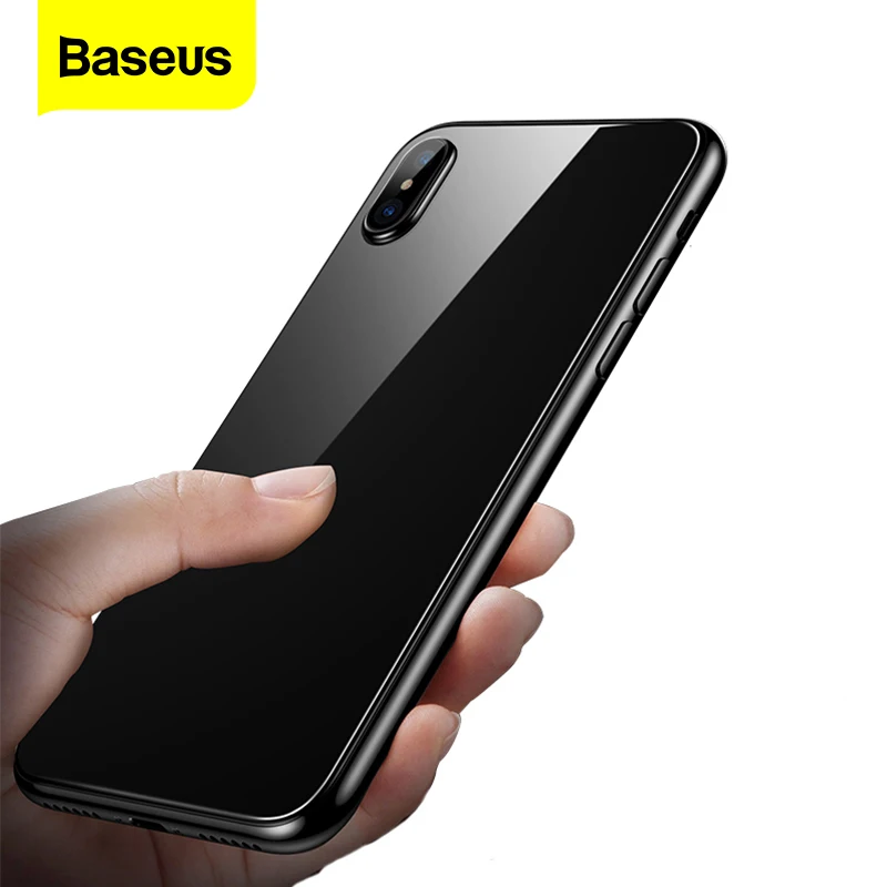 Прозрачная защитная пленка для задней панели Baseus 0 3 мм iPhone Xs Max из закаленного