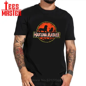 

Funny Hakuna Matata The Lion King Simba Black Man T-Shirt Pumbaa and Timon Jurassic Cool Design short Sleeves Cotton gym T Shirt