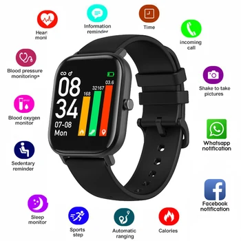 

Smart Call Watch T9 Bluetooth Blood Pressure Heart Rate Tracker Smart Watch Men Woman Fitness Pedometer Smartwatch For Androi