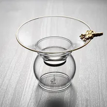 Китайский чайный набор, аксессуар, Чайный фильтр, прозрачное стекло, заварочный чай, цветок сливы, ситечко