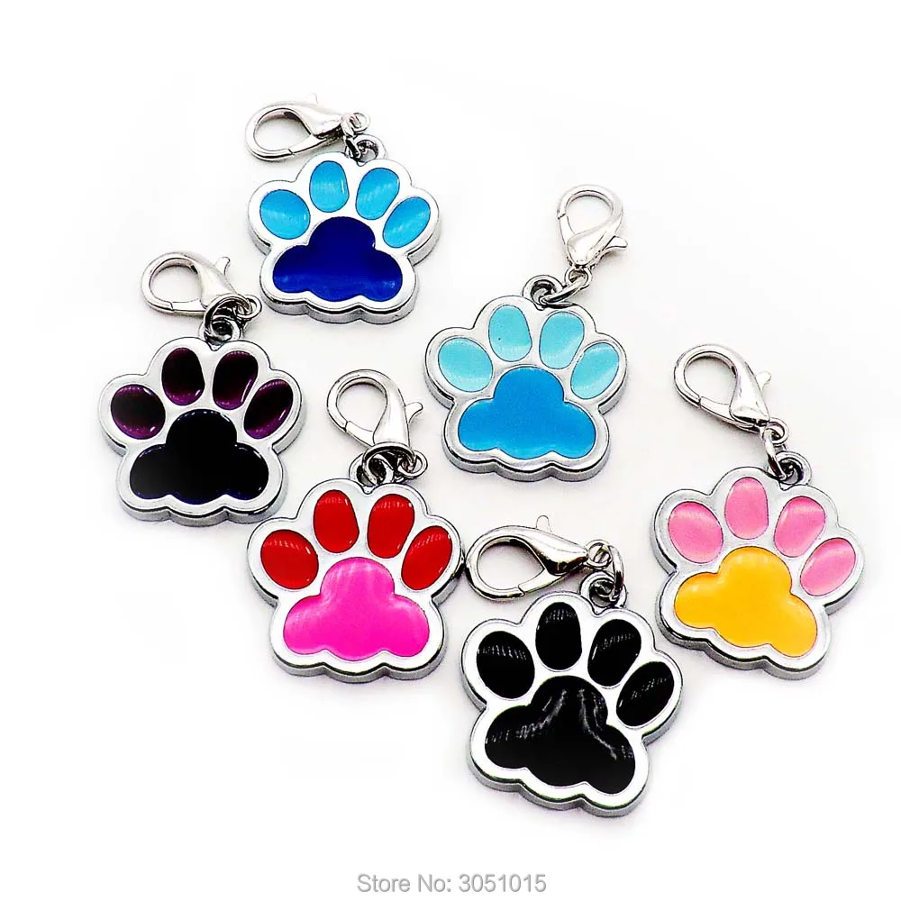 Оптовая продажа 100 шт. собачий ошейник с логотипом Paw защитой от потери