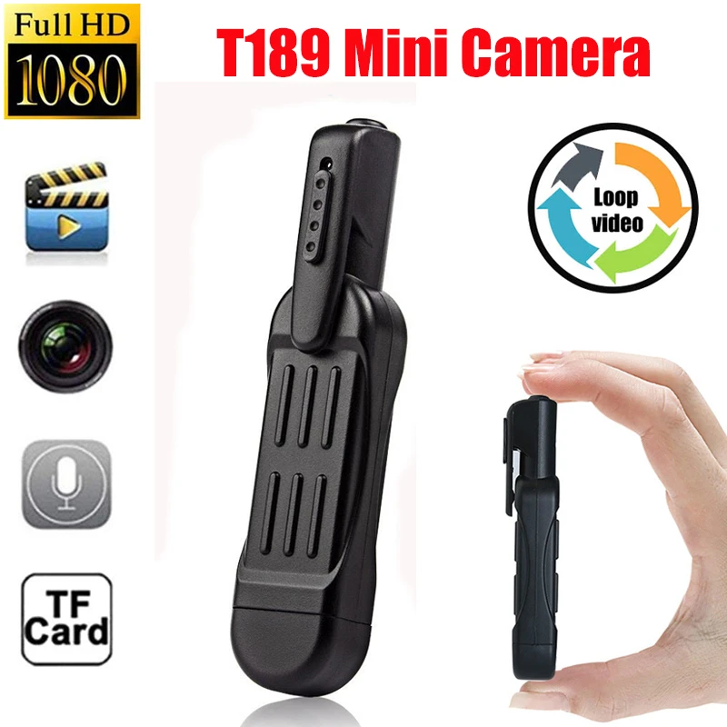 T189 Mini Camera HD 1080P Wearable Body Pen Cam Video Voice Recording Digital DVR DV Camcorder Micro Security Remote Control