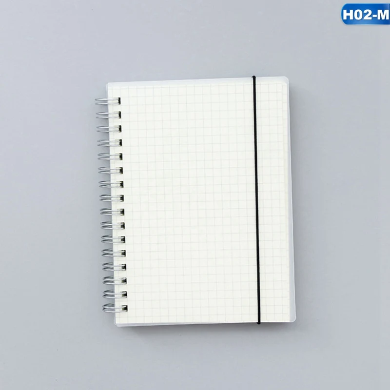 А6 А5 А4 скраб на кольцах прозрачная горизонтальная линия белая бумага Сетка точка ручка ремешок для книги блокнот тетрадь дневник