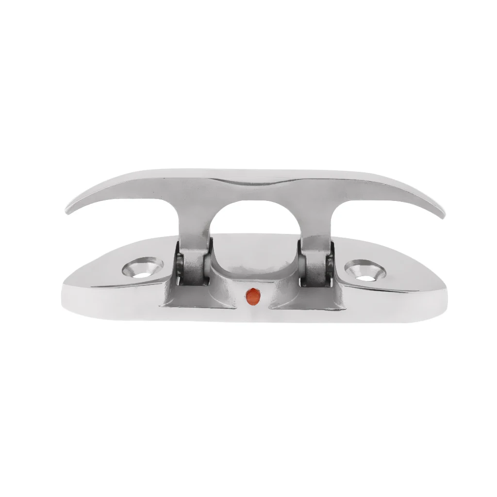 2 Piece FOLDING CLEAT Boat Marine Hardware Stainless Steel Cleat 4-1/2