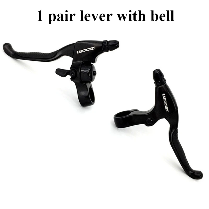 1 pair with Bell Велосипедный Тормоз V-Brake дисковый тормоз Рычаг алюминиевый сплав с колокольчиком MTB Горный складной велосипед велосипедный тормоз ручка велосипед аксессуары - Цвет: 1 pair with Bell