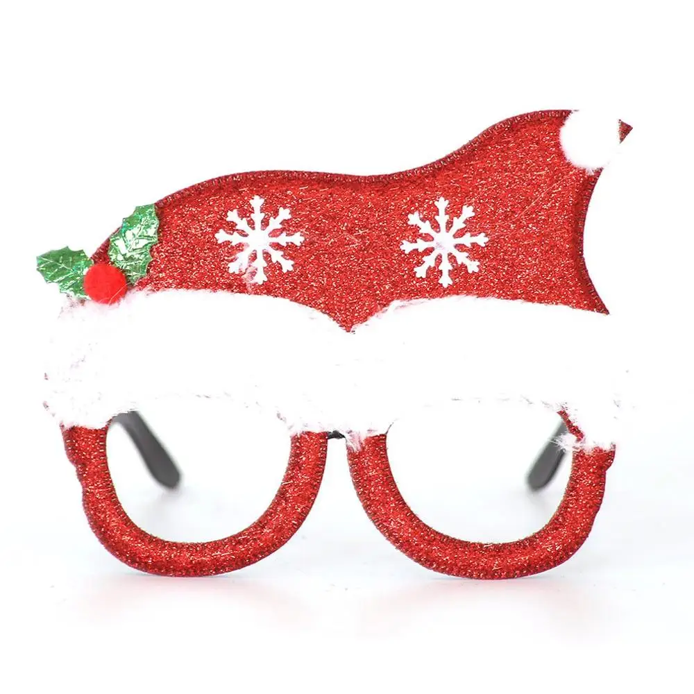 Модель в рождественском стиле с рисунком очков вечеринка по случаю Дня Рождения, праздник, подарки на Рождество, очки на день рождения Бумага глаз очки - Цвет: Christmas hat