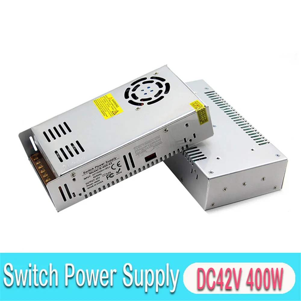 Одиночный выход DC источник питания 42V 9.5A 400W трансформатор драйвера AC к DC42V адаптер