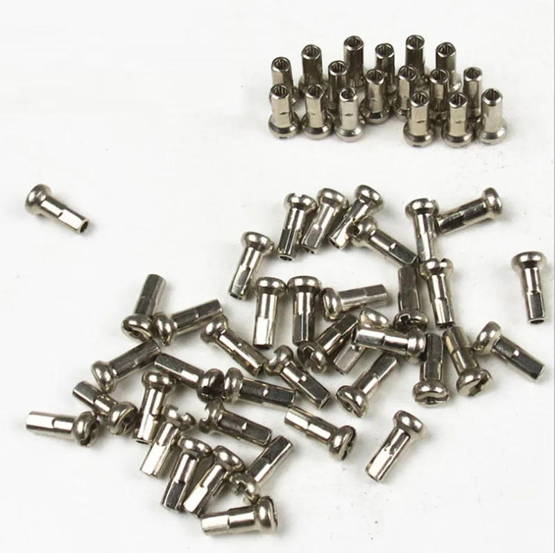 Bicycle Stainless Steel Spokes 36pcs 14G J Bend Nipples Many Length