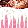 New 1Pc Eyelash Tweezers Anti-static Non-magnetic Professional Pincet 3D Eyelash Extension Tweezer 100% Closure Makeup Tool 5