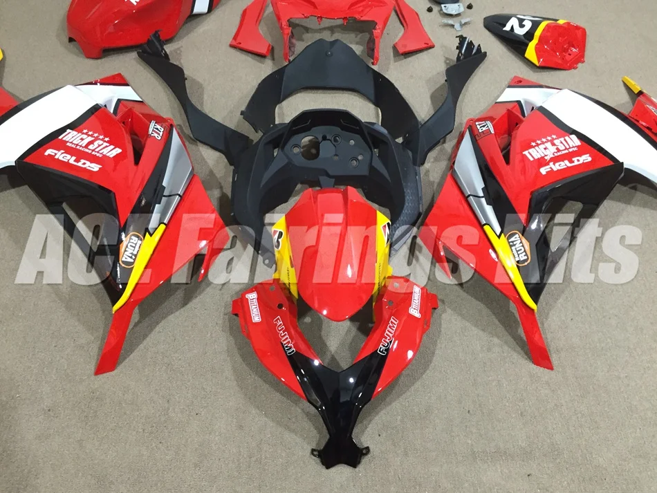 Топ ABS полный обтекатель для Kawasaki Ninja300 EX300 300R 2013 13 14 15 16 17 обтекатели комплект+ крышка бака красный белый
