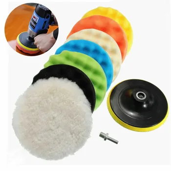 

8pcs 3/4/5/6/7inch Sponge Car Polisher Waxing Pads Buffing Kit for Car Polish Buffer Drill Wheel Polisher Removes Scratches