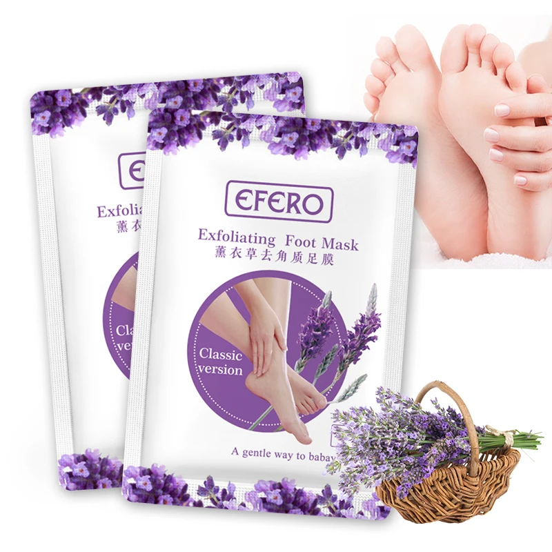 

efero 1bag=2pcs Foot Cream Foot Mask for Legs Feet Care Dead Skin Removal Smooth Feet Mask Anti Crack Heel Foot Peel Off Mask